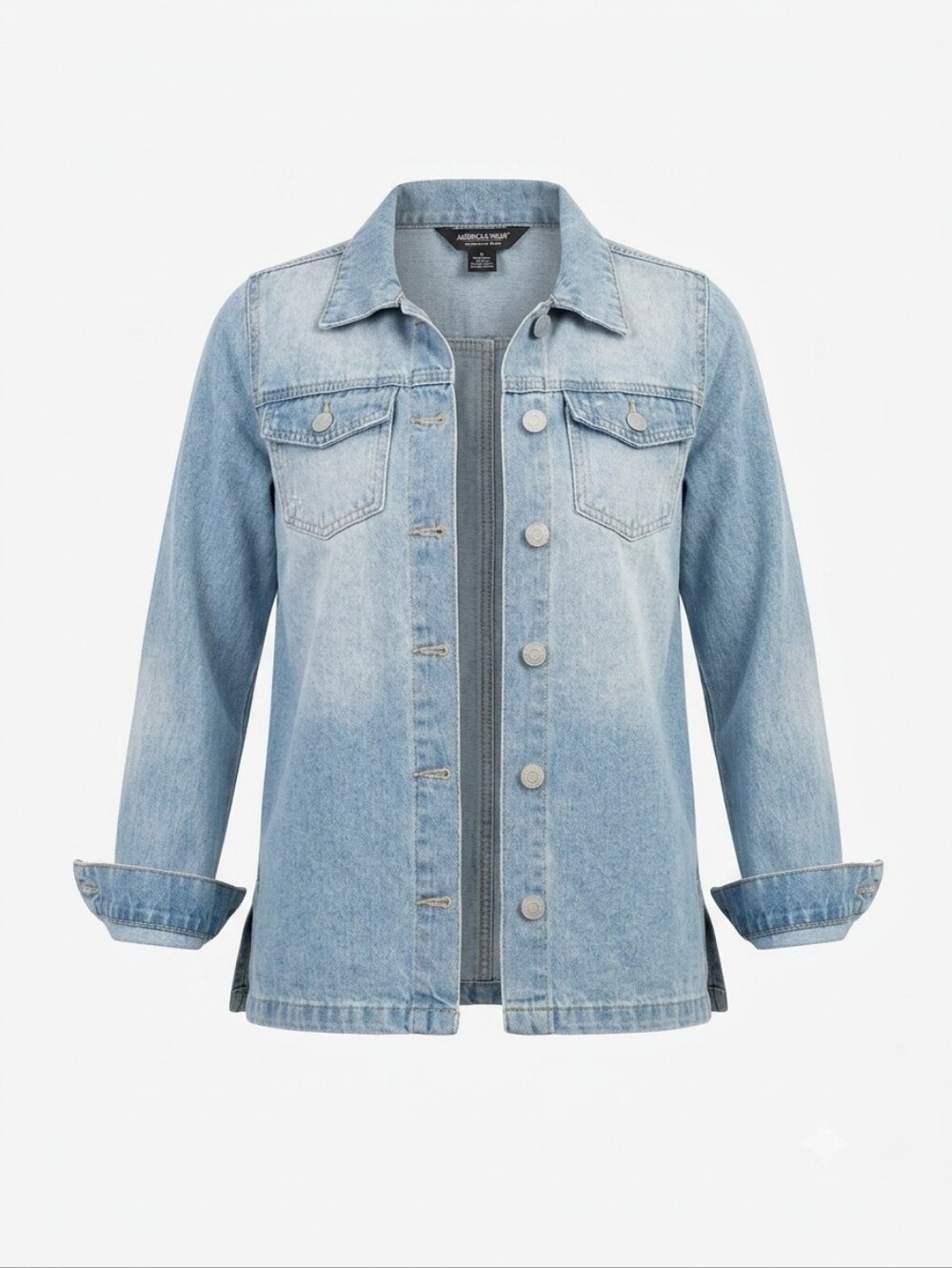 Jou Jou Denim Light Wash Shacket